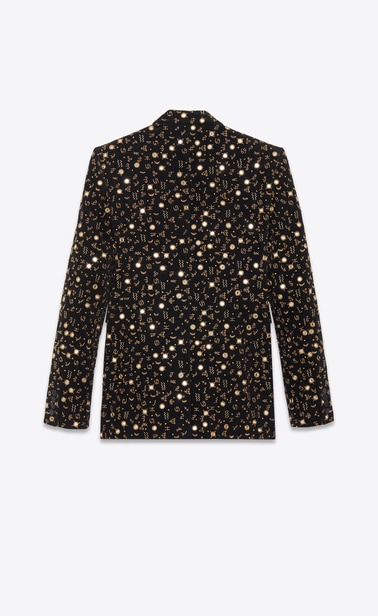 Velvet jacket with astrology embroidery